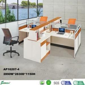 Project Office Furniture MDF MFC Glass Partition Screen Workstation with Mobile Drawer