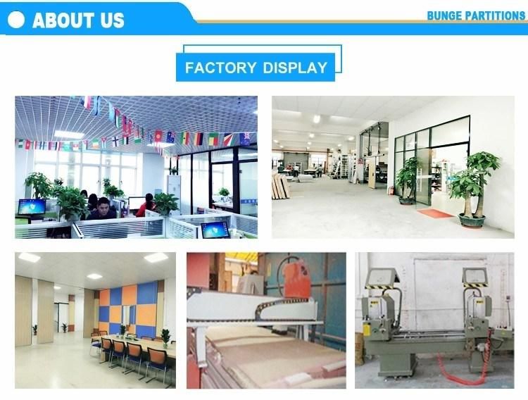 Office Sound Proof Interior Aluminum Portable Folding Sliding Tempered Glass