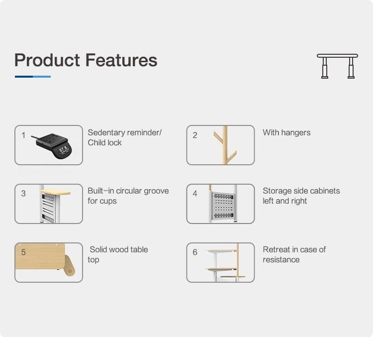 CE Certified Sample Provided Adjustable Table Youjia-Series Standing Desk with High Quality