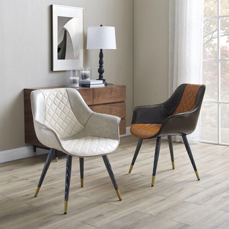 High Back PU Leather Plastic Chairs with Cushion
