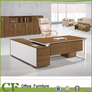 Modern L Shape Office Director Manager Table with Metal Frame