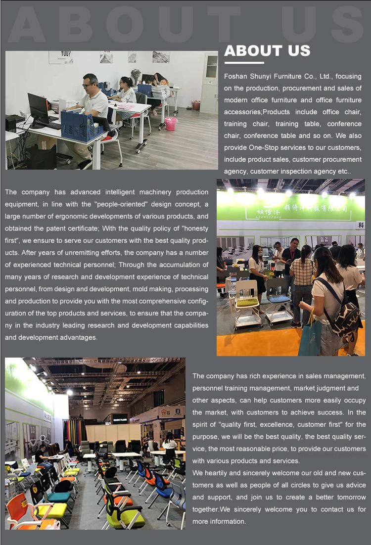 Factory Wholesale High Quality Comfortable and Soft Caster Visitor and Meeting Chair Tilt Back Simple Office Conference Training Chair