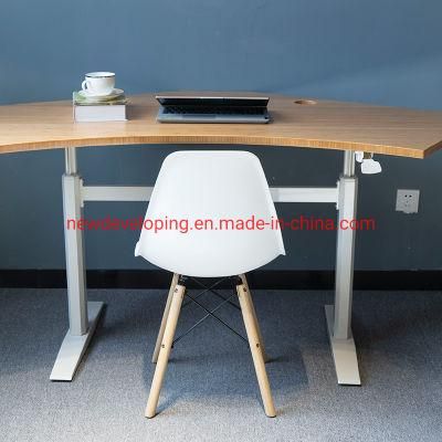 New Gas Spring Standing Work Desk, Solid Bamboo Writing Desk
