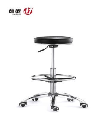 Hot Sale Liftable Home Furniture Barstool with Cow Leather on Seat