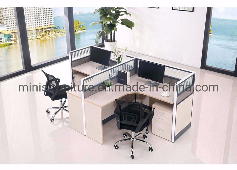 (MN-WS246) Office Factory Cabinet 2 People Partion Desk Workstation