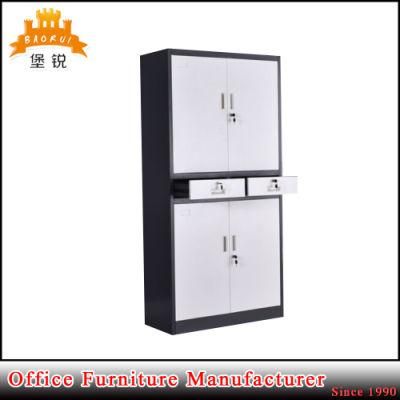 File Storage 2 Swing Glass Door Steel Cupboard Filing Cabinet