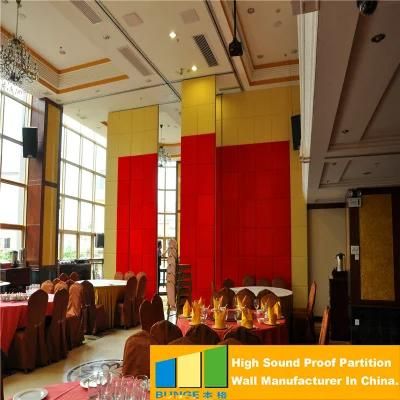 Hotel Collapsible Folding Movable Walls MDF Fabric Foldable Partition Wall