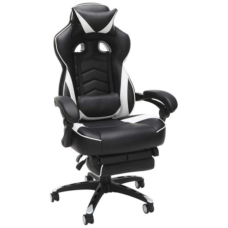 White Pink Grace Girl-Friendly Office Gaming Leather Chair