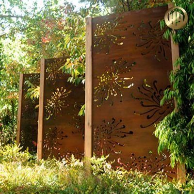 Rectangular Customized Pattern Corten Steel Metal Screen Panel