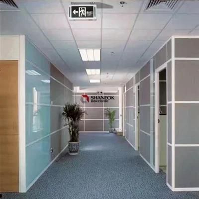 Room Divider Barrier Half Glass Wall Partition for Conference Center