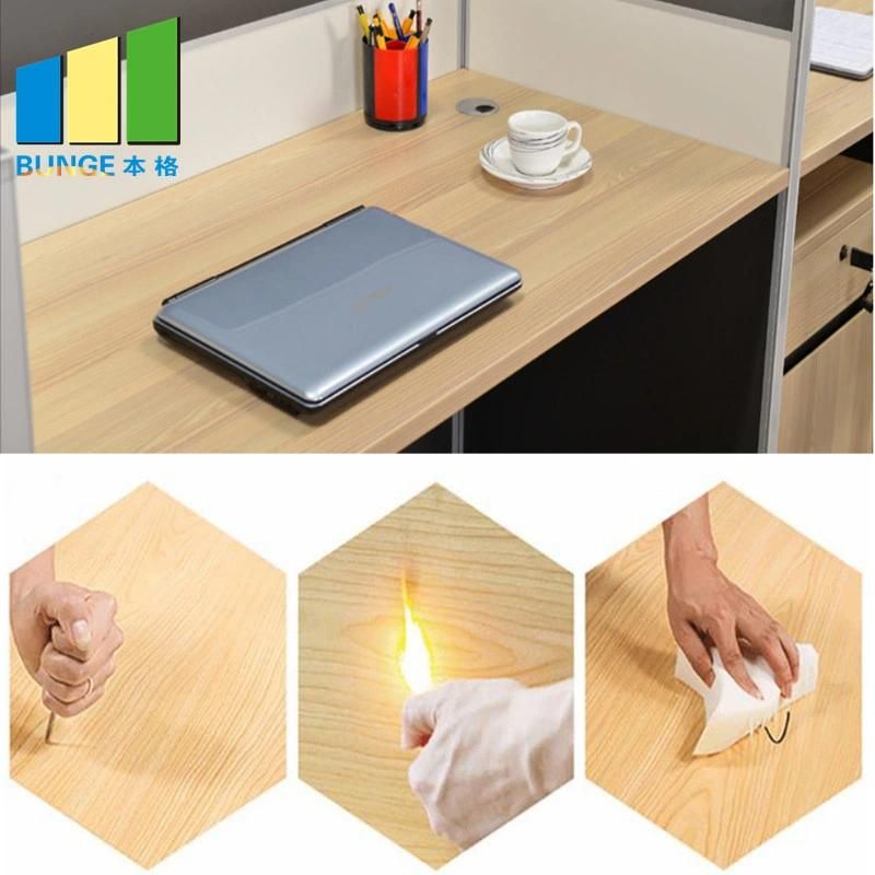 Customized 4 Person Office Workstation Cluster Modular Office Cubicle Partitions for Call Center