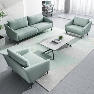 Light Green Coated Wrought Iron Sofa Leg Office Couch Set
