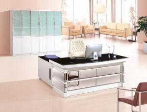 High Glossy Office Table Executive Table Glass Top Office Desk New Design Executive Desk Office