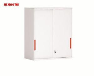 Half-Height 3 Layers Sliding Door Cabinet Made of Metal
