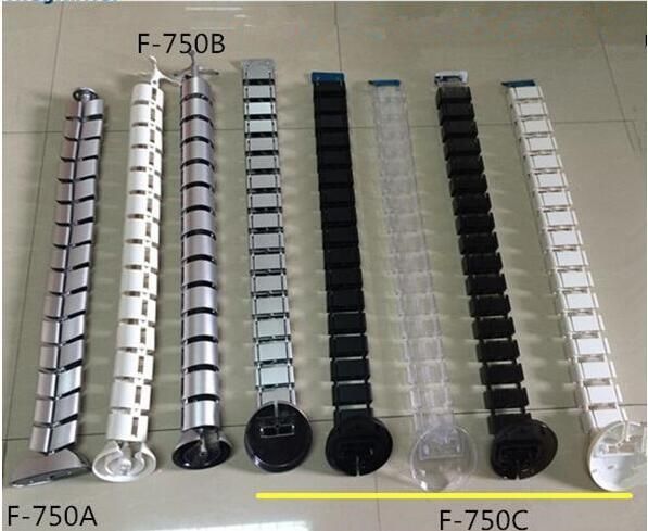 F-750b Round Cable Organizer 780mm for Office Desk in Silver for Management