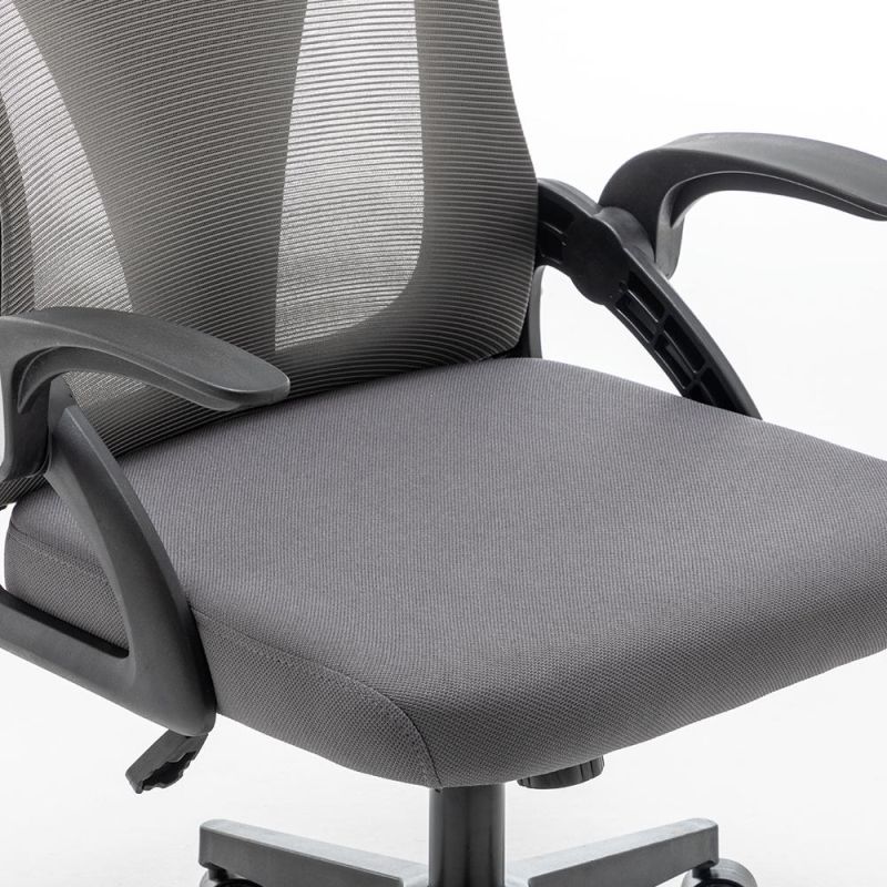 Factory Price Foldable Executive Desk Chair with Flip up Armrest Folding Office Chair