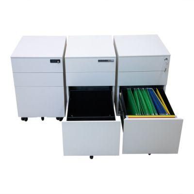 Movable 3 Drawer Mobile Pedestal Steel Cabinet Office File Cabinet