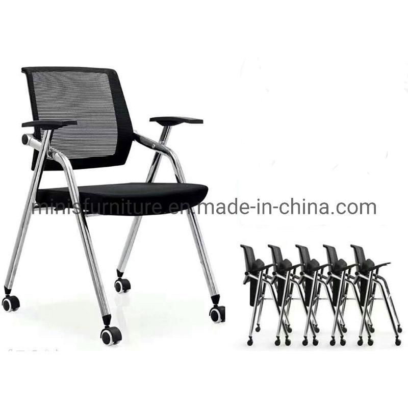 (M-OC216) School Office Meeting Furniture Blue Fabric Folding Training Chair