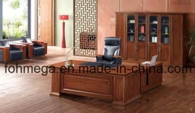 Walnut Wood Executive Office Table for CEO (FOH-B8G241)