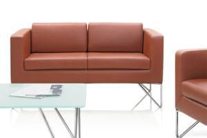 Modern Home Leather Fabric Stainless Steel Office Furniture Sofa