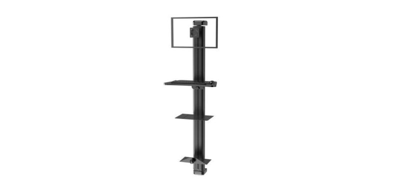 Black/Silver Desktop Workstation/Mount (WMW 001)