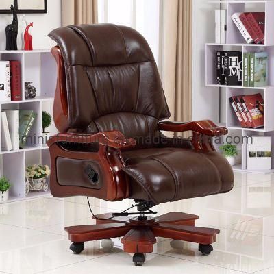 (M-OC295) Modern Office Furniture Ergonomic Design Cheap Price High Back Genuine Leather Chair