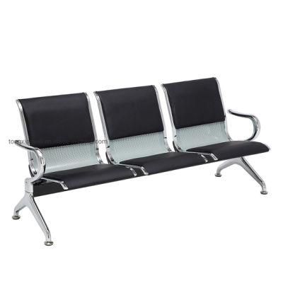 3 Seater Padded Steel Bench Public Seating