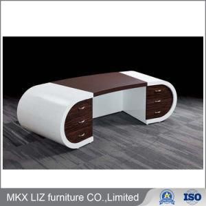 New Fashion High Glossy White Executive Office Table with Baking Painting (9901)