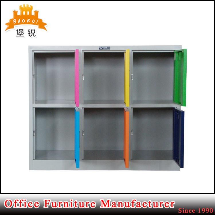 Metal Furniture New Color 6 Doors Gym Office Steel Small Storage Cabinet Locker