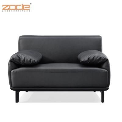 Zode Simple Design Office Sofa Set Conference Waiting Living Room 3 Seater Soft Black Leather PU Sofa