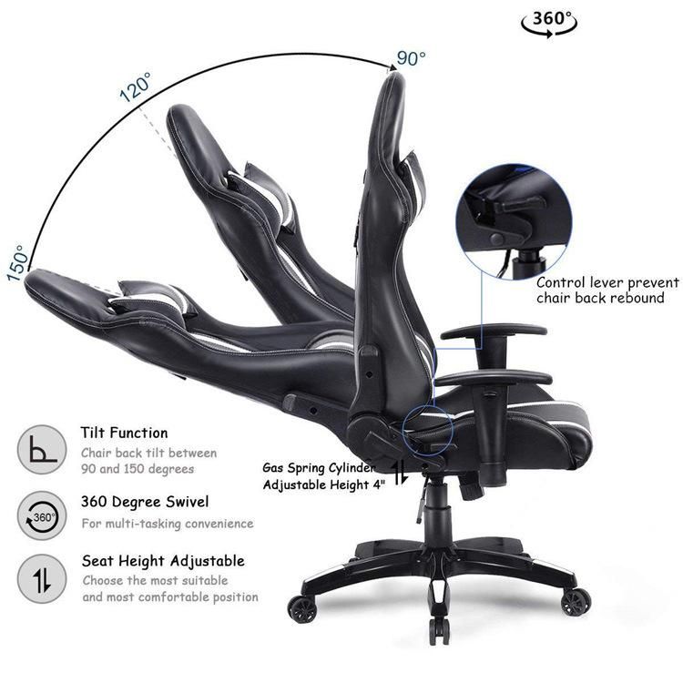 (SIMONA) Gaming Chair Racing Office Chair High Back Computer Desk Chair PU Leather Chair