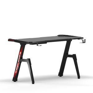 Visky 1.4m Lenght Professional Design Adjustable Gaming Computer Desk Table with Multi Colored LED Lights and Cup Holder