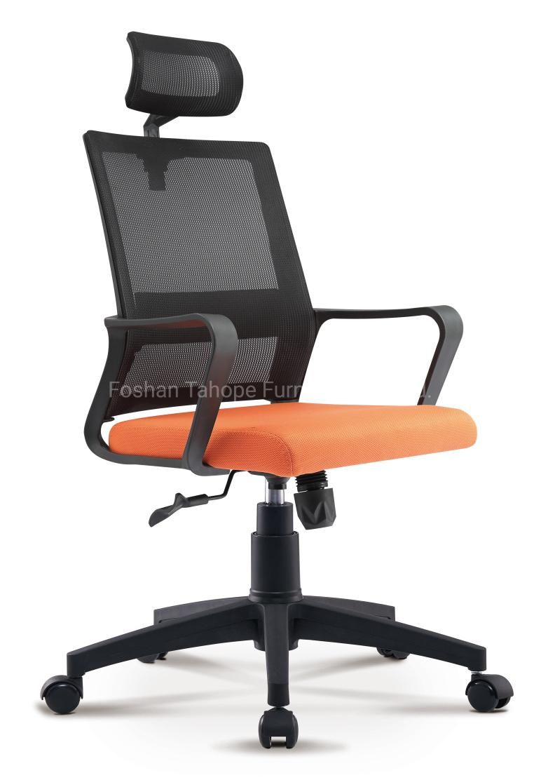 Chinese Factory Plastic Design Green Leisure Adjustable Staff Mesh Fabric Office Chairs Furniture for Wholesale