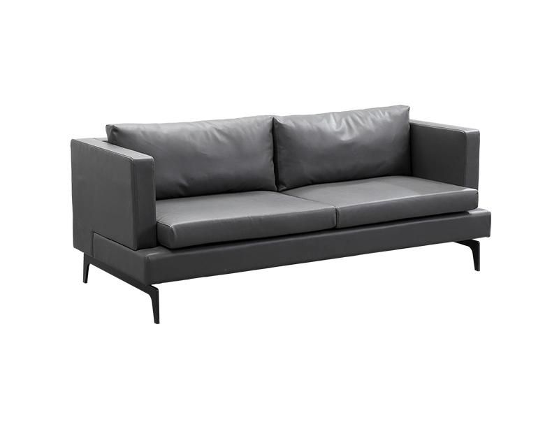 Modern Microfiber Leather Three Seat Reception Executive Office Sofa