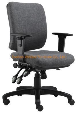 Middle Plastic Back Three Lever Heavy Duty Mechanism with Seat Slider Nylon Base Computer Chair