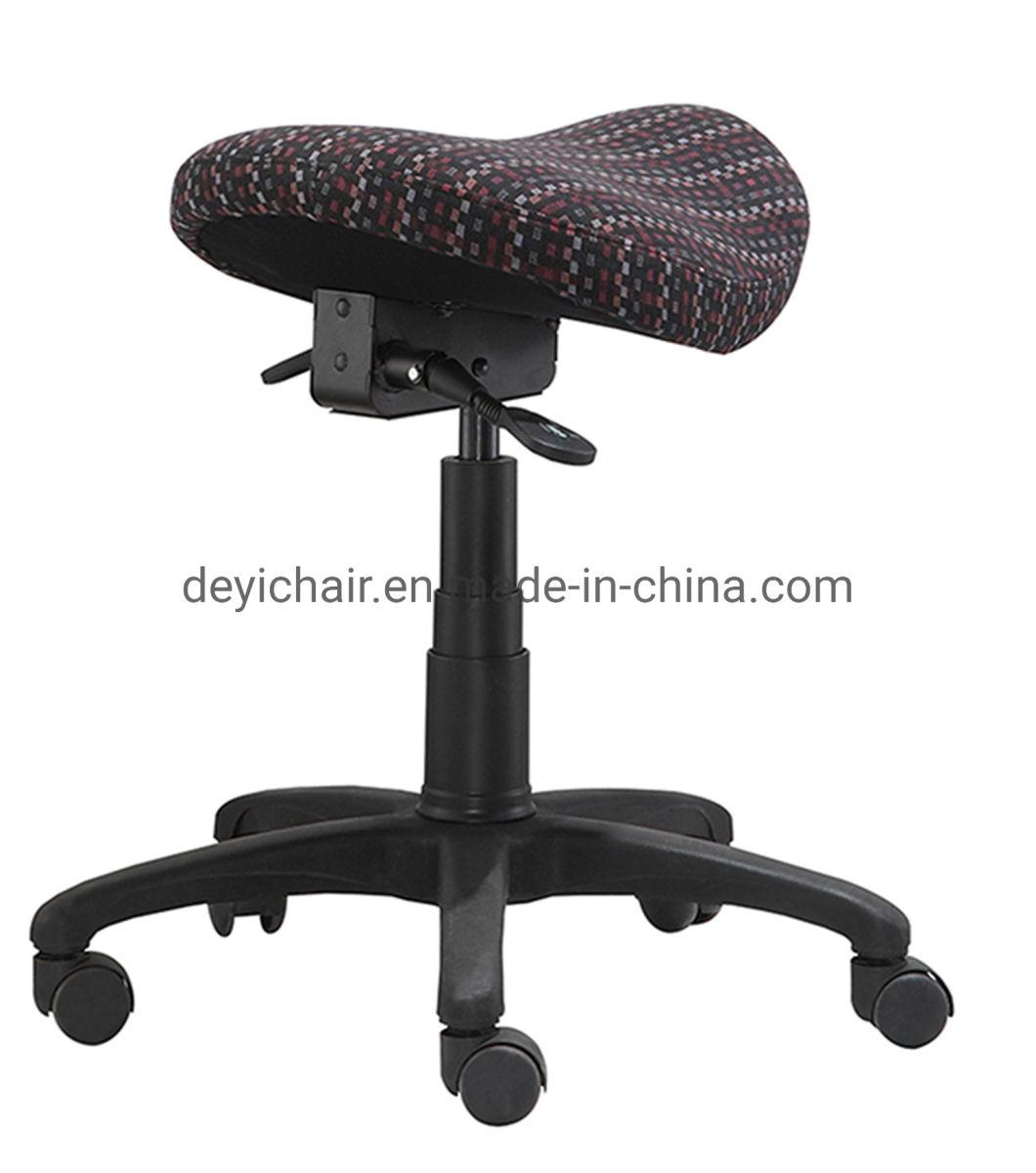 250mm Aluminum Base Nylon Castor Class 4 Gas Lift Two Lever Tilting Mechanism PU Upholstery Saddle Chair