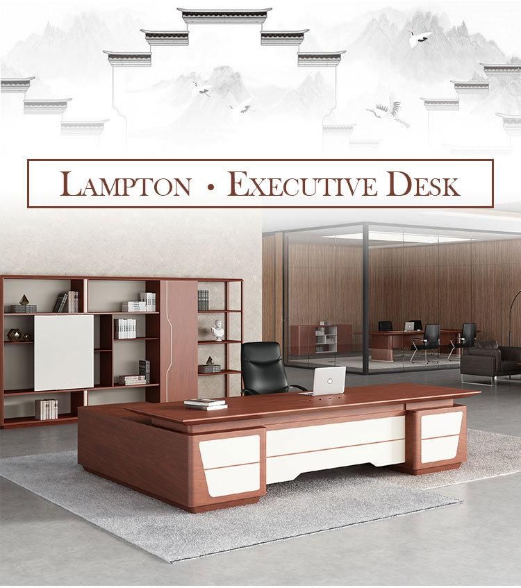 New Melamine L Shape Office Furniture Executive Table Boss Desk