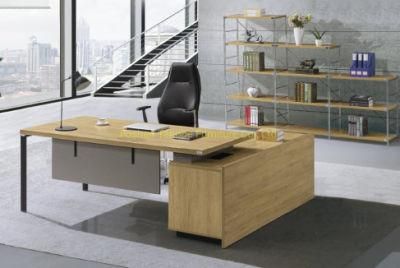 Home Design Oak Color Melamine Office Furniture Executive Desk