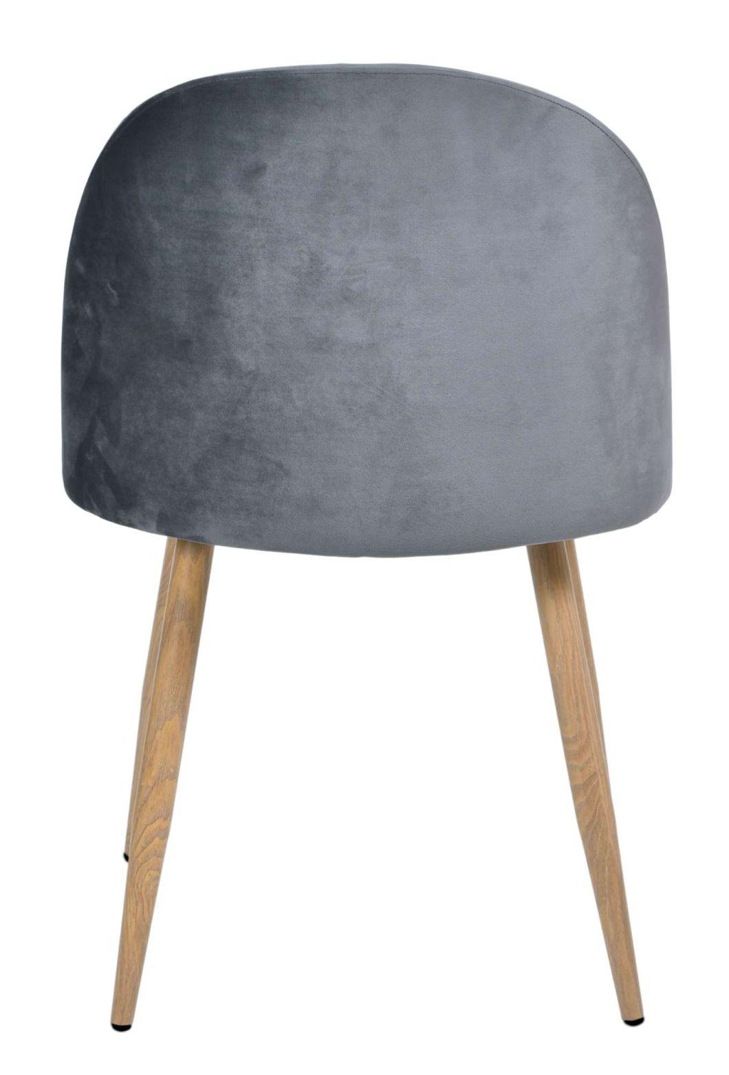 Furniture Hotel Fabric Velvet Golden Black Upholstered Dining Chair