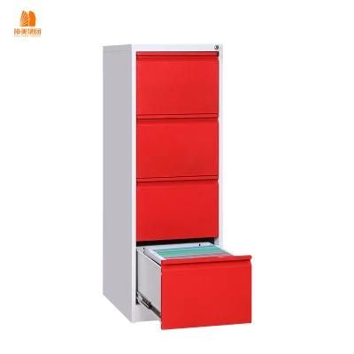 G Handle Vertical 4 Drawers Steel Filing Cabinet Made in China