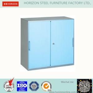 Steel High Storage Cabinet Office Furniture with Double Sliding Doors and Adjust Shelves/File Cabinet