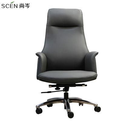 Factory Wholesale White Luxury Ergonomic Swivel Chair with Headrest High Back Office Chair in Office Chairs