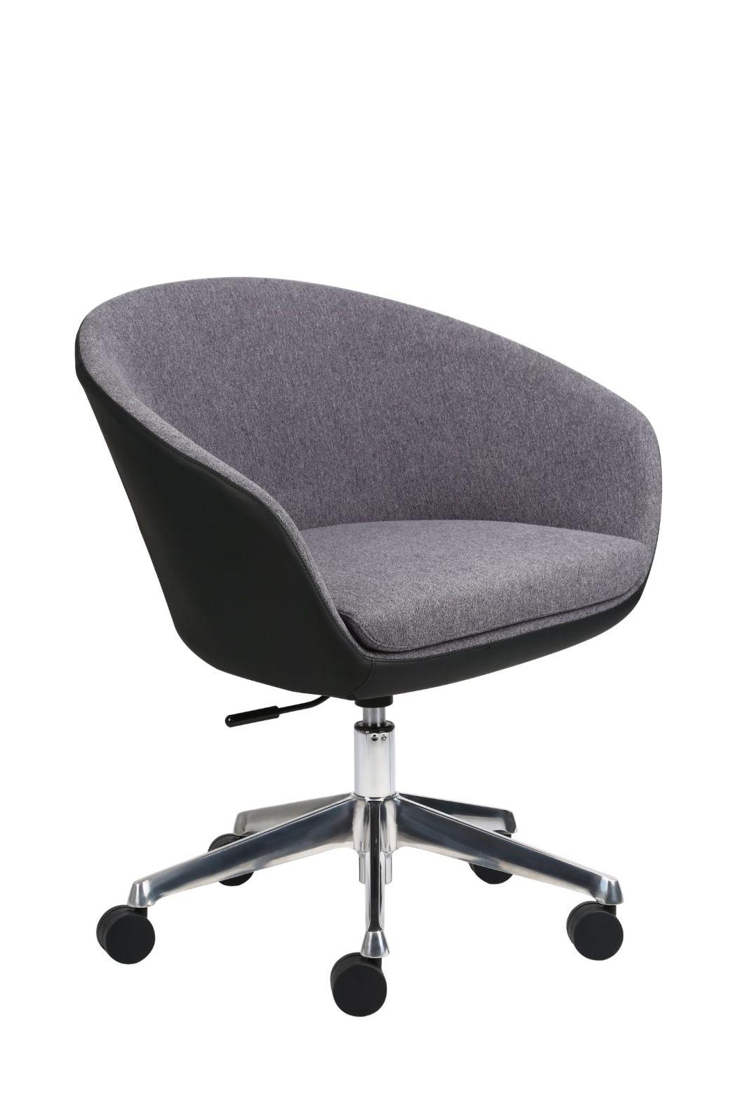 Middle Fabric Leisure Lounge Living Room Seating Aluminum Swivel Home Office Chair