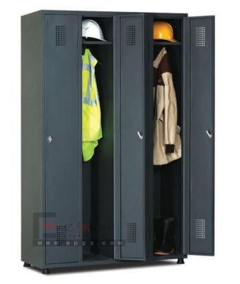 Steel Locker 3 Door Individual Metal Cabinet Locker