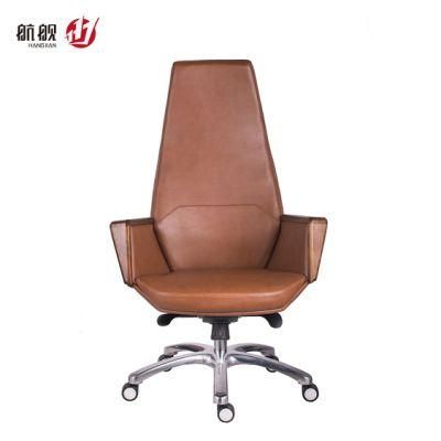 Luxury Brown Color Office Excutive Big Boss Manager CEO Swivel Liftable Leather Chair