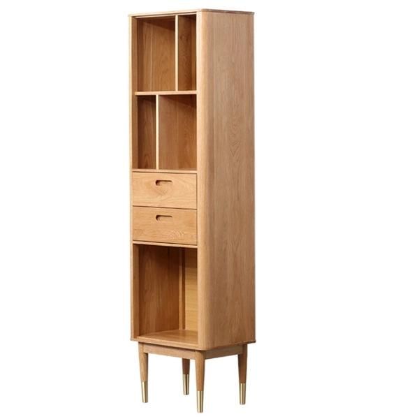 Nordic Oak Storage Shelf Small Apartment Bookshelf