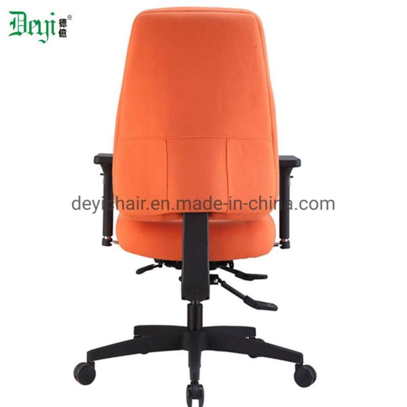 Middle Back Black Fabric Back and Seat Human Design Multifunctional Mechanism Manager Computer Manaoffice Chair