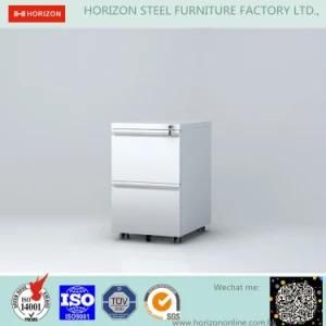 Two Drawers Mobile Pedestal with 5 Wheels Office Furniture /Mobile Filing Cabinet