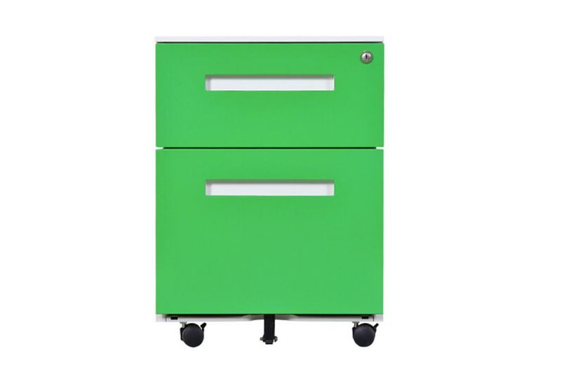 Colorful Moveable 2-Drawer Steel Mobile Pedestal Cabinet