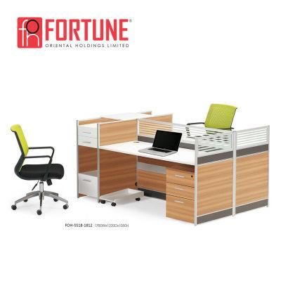 Modern Wood MFC Office Workstation for 2 Person (FOH-SS18-1812)